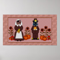 Thanksgiving Cats Poster