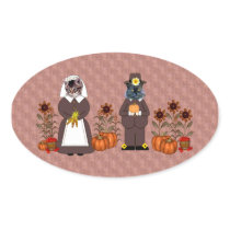 Thanksgiving Cats Stickers