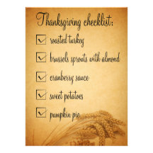 Thanksgiving Checklist - Invitation