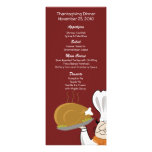 Thanksgiving Chef Turkey Day Customized Menu Invitation