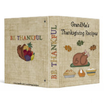 Thanksgiving Collection GrandMa's Recipes Cookbook Binders