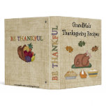 Thanksgiving Collection GrandMa's Recipes Cookbook binders