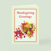 Thanksgiving Cornucopia Greetings cards