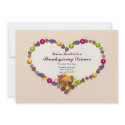 Thanksgiving Cornucopia Heart Dinner invitations