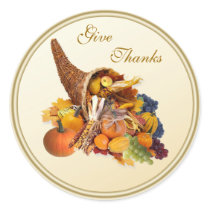 Thanksgiving. Cornucopia Sticker