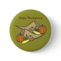 Thanksgiving Cornucopias Button by RedRider08 Thanksgiving Cornucopias Button