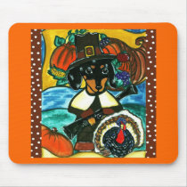 Thanksgiving Dachshund Mouse Mats