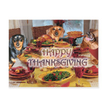 Thanksgiving Dachshunds postcards