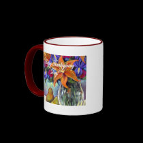 Thanksgiving Day Flowers & Pears Painting Mug