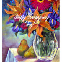 Thanksgiving Day Flowers & Pears Photo Sculpture photo sculptures