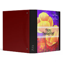 Thanksgiving Day Flowers & Poppy Painting - Multi binders