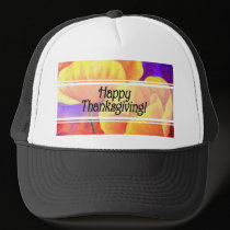 Thanksgiving Day Flowers & Poppy Painting - Multi hats