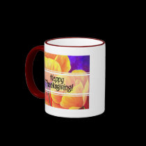 Thanksgiving Day Flowers & Poppy Painting - Multi mugs