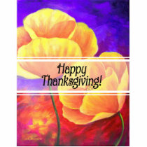 Thanksgiving Day Flowers & Poppy Painting - Multi Acrylic Cut Outs