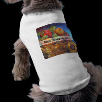 Thanksgiving Day Fruits & Flowers Art - Multi pet clothing