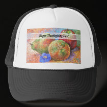 Thanksgiving Day Fruits & Flowers Art - Multi hats