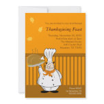 Thanksgiving Dinner 5x7 CHEF TURKEY Invitation