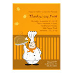 Thanksgiving Dinner 5x7 CHEF TURKEY Invitation