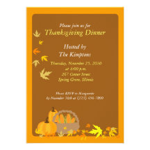 Thanksgiving Dinner 5x7 Harvest invitation