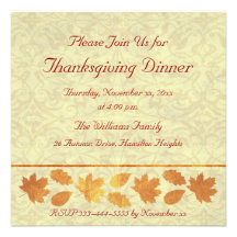Thanksgiving Dinner Announcement
