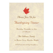 Thanksgiving Dinner Announcements