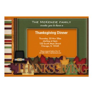 Thanksgiving Dinner Custom Announcements