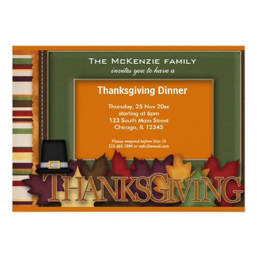 Thanksgiving Dinner Custom Announcements (front side)