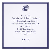 Thanksgiving Dinner Custom Invite