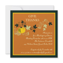 Thanksgiving Dinner Harvest Invitation