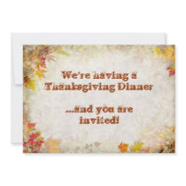 Thanksgiving Dinner Custom Invites