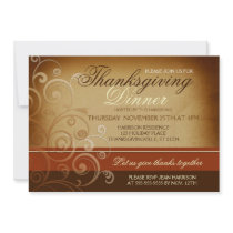 Thanksgiving Dinner Custom Announcements