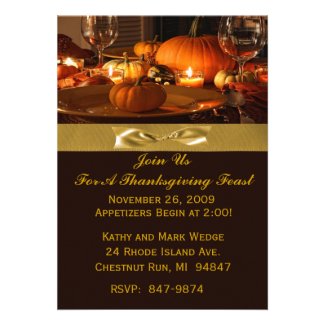 Thanksgiving Dinner Invitation