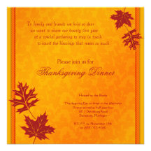 Thanksgiving Dinner Invitation