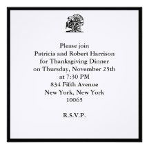 Thanksgiving Dinner Invitation