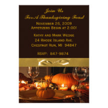 Thanksgiving Dinner Invitation