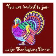 Thanksgiving Dinner Invitations