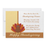 Thanksgiving Dinner Invitations Cute Turkey