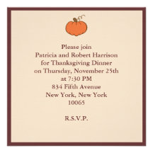 Thanksgiving Dinner Invites