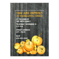 Thanksgiving Dinner Party Invitation - Pumpkins