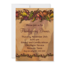 Thanksgiving Dinner Party Invitations