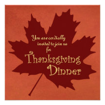 Thanksgiving Dinner Personalized Announcements