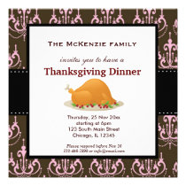 Thanksgiving dinner personalized invites