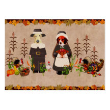 Thanksgiving Dogs Business Card Template