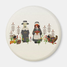Thanksgiving Dogs Fridge Magnets