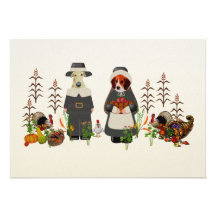 Thanksgiving Dogs Invites