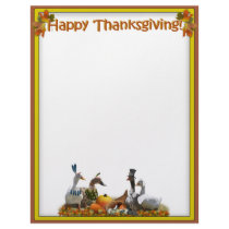 Thanksgiving Ducks Customized Letterhead