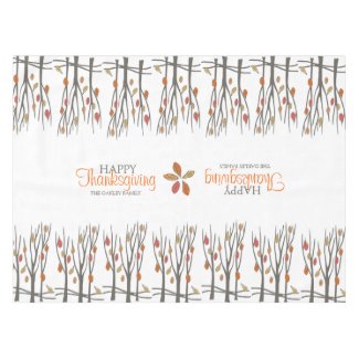 Thanksgiving fall leaves personalized family name