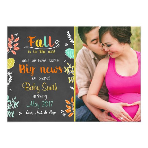 fall pregnancy announcement cards