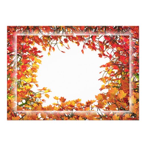 Thanksgiving Fall Tree Circle Personalized Invites