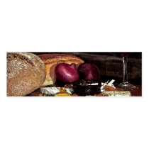 Thanksgiving Feast Watercolor Placecard Business Card Template